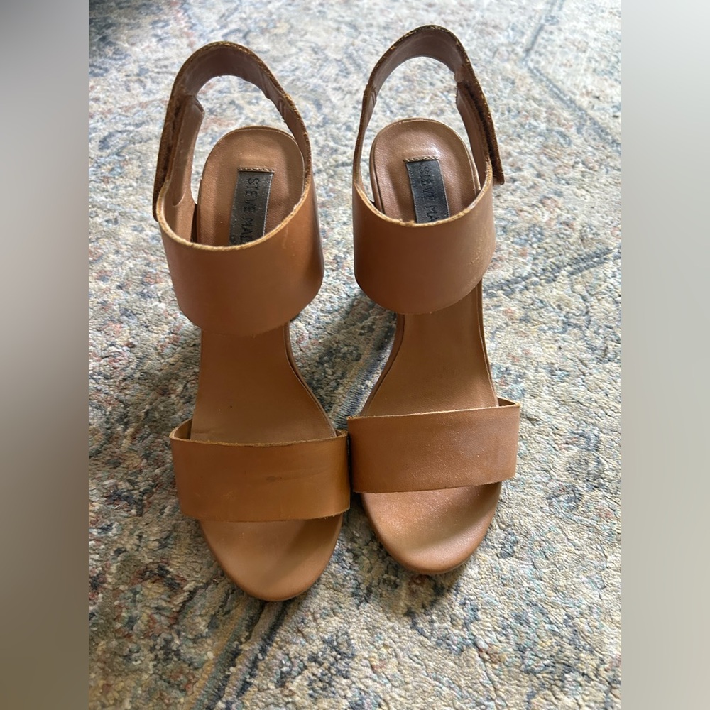 Steve Madden brown sandals with block heel
